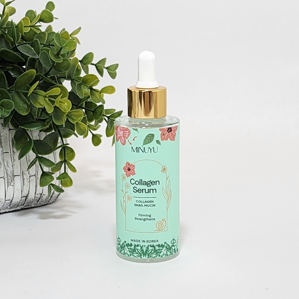 MINUYU Collagen Face Serum with Snail Mucin Firming Repairing 2 fl oz